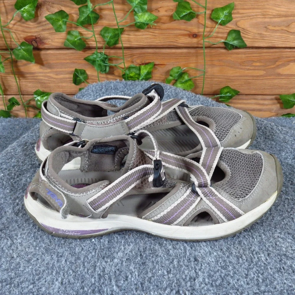 Teva Ewaso Women Sport Sandal Size 7 Outdoor Hiking Water Shoe Gray Purple
